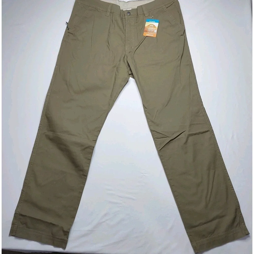 Columbia Flex ROC Pants Men's 38x34 Tan Regular Fit Stretch Hiking Outdoor